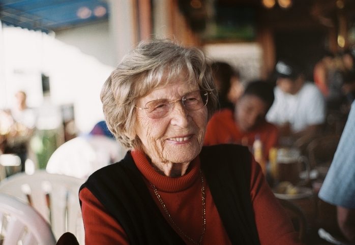 senior woman smiling