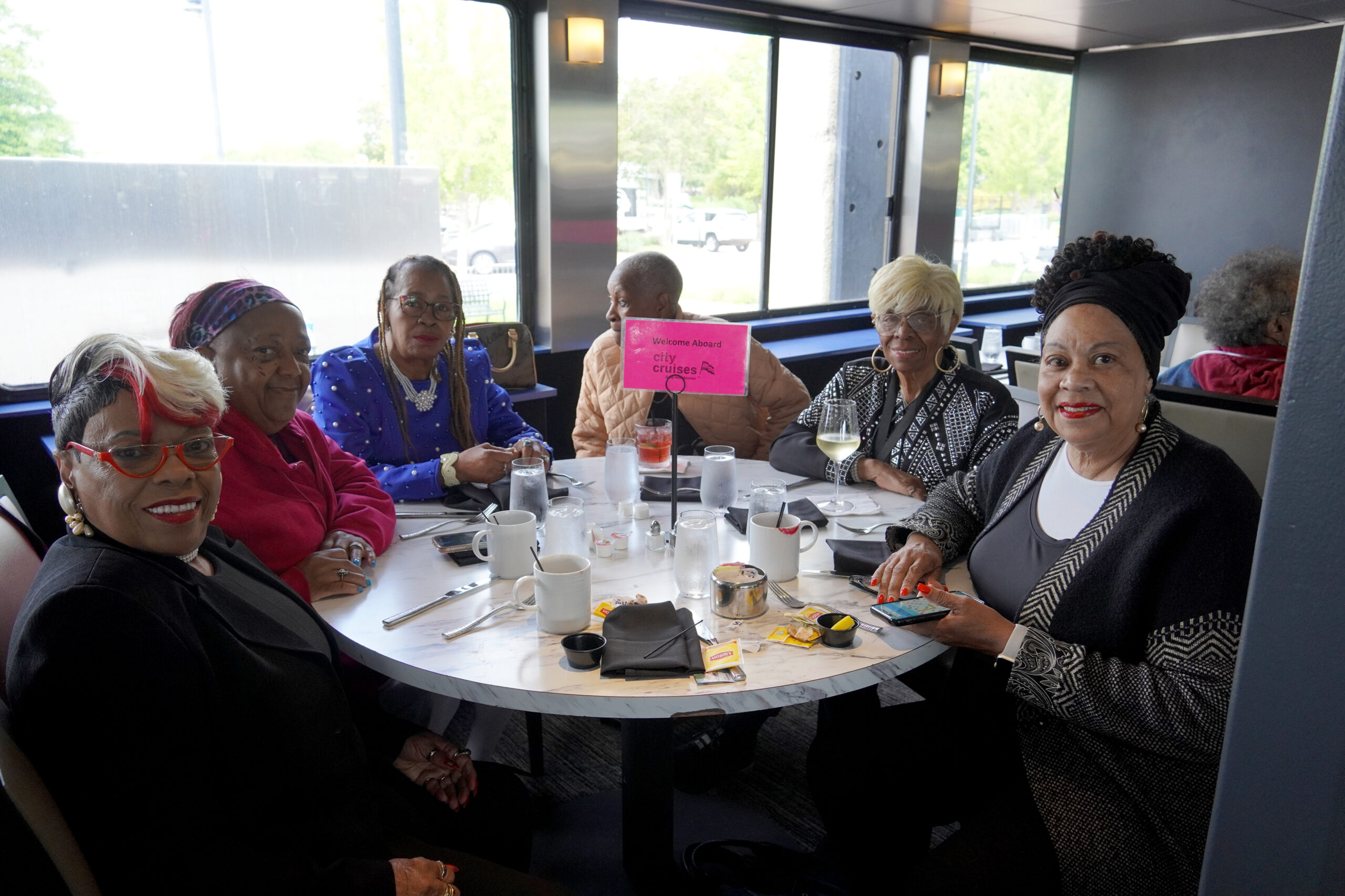 group of volunteers smiling