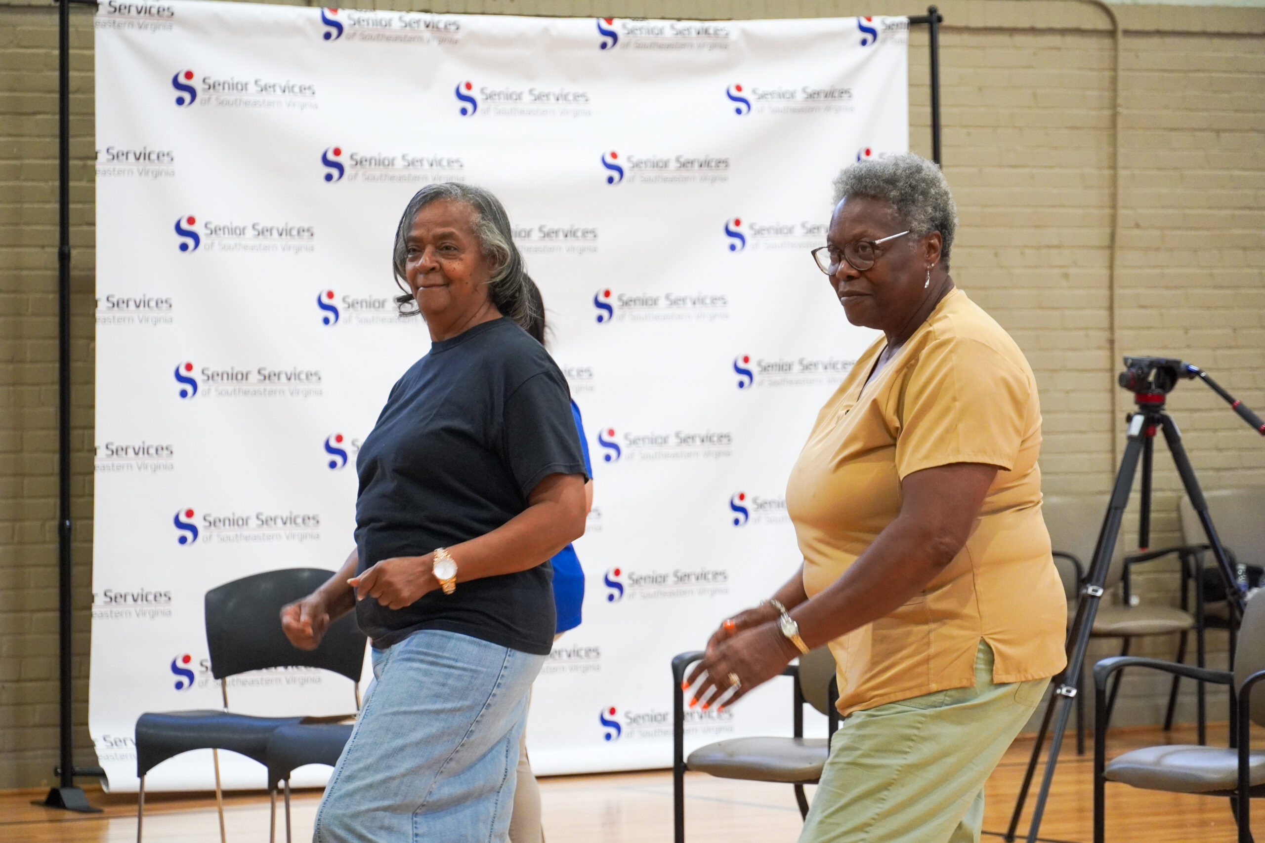 two women dancing