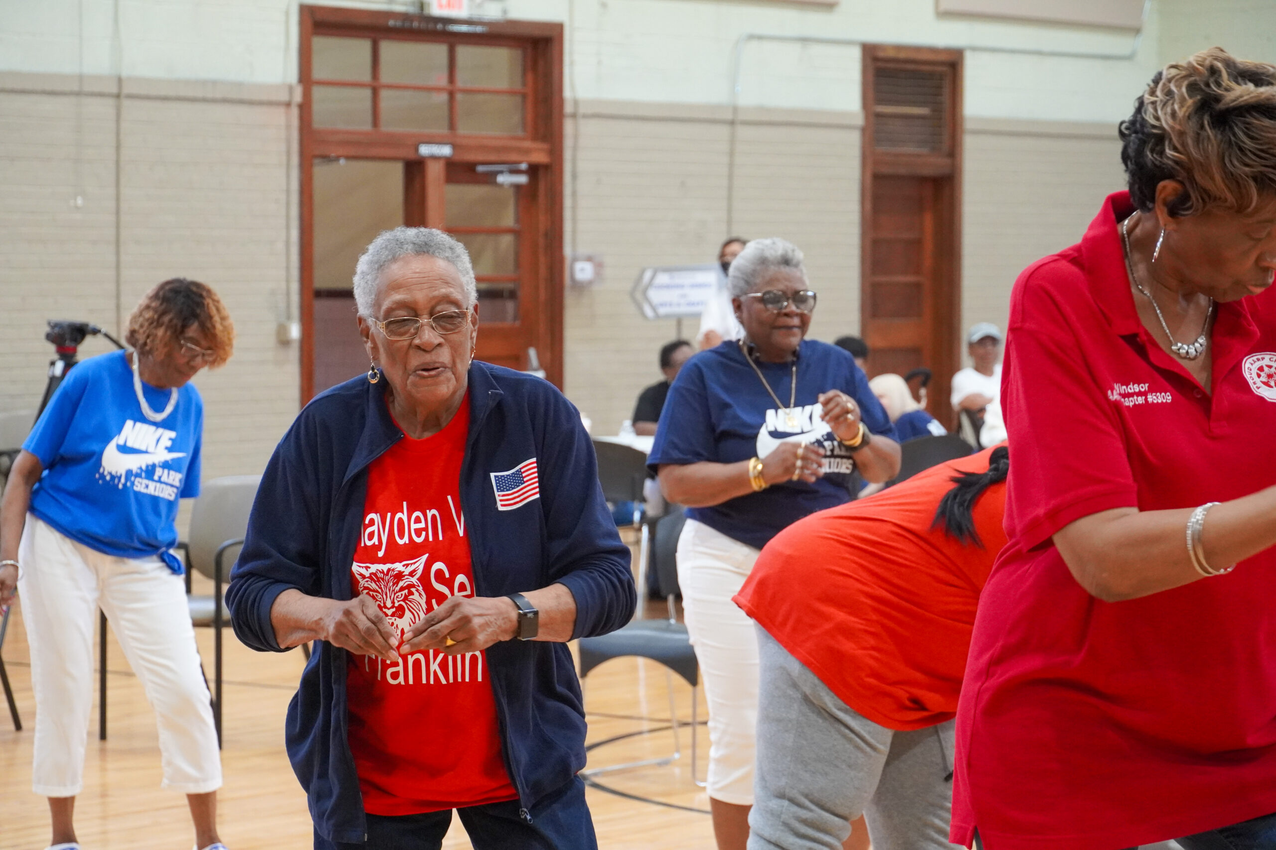 senior women dancing