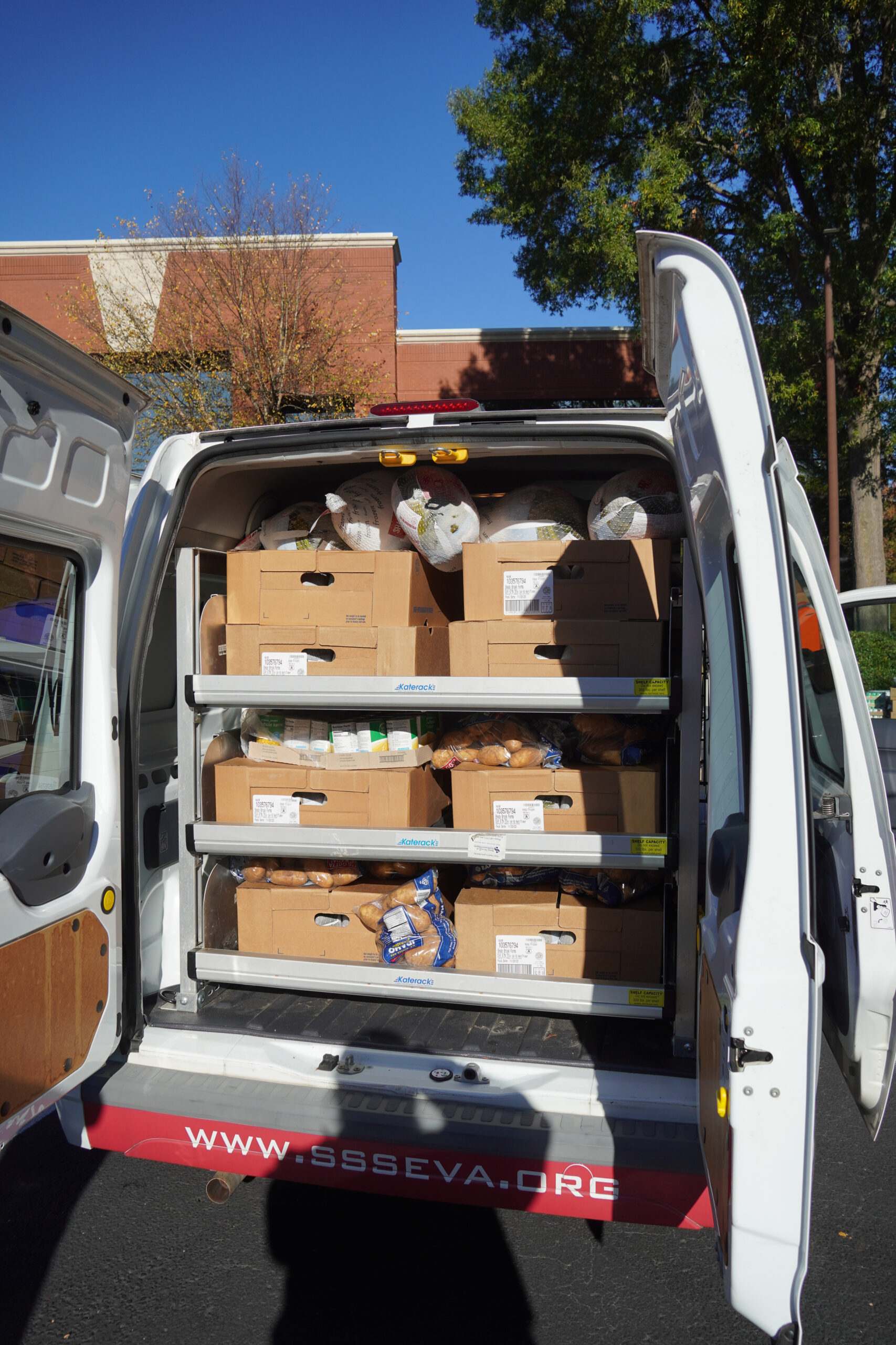 truck filled with supplies