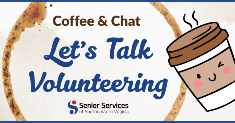 Header Image: Join us for Coffee & Chat: Let's Talk Volunteering