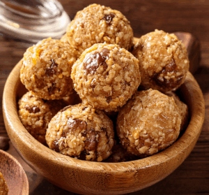 tahini chocolate and walnut honey balls