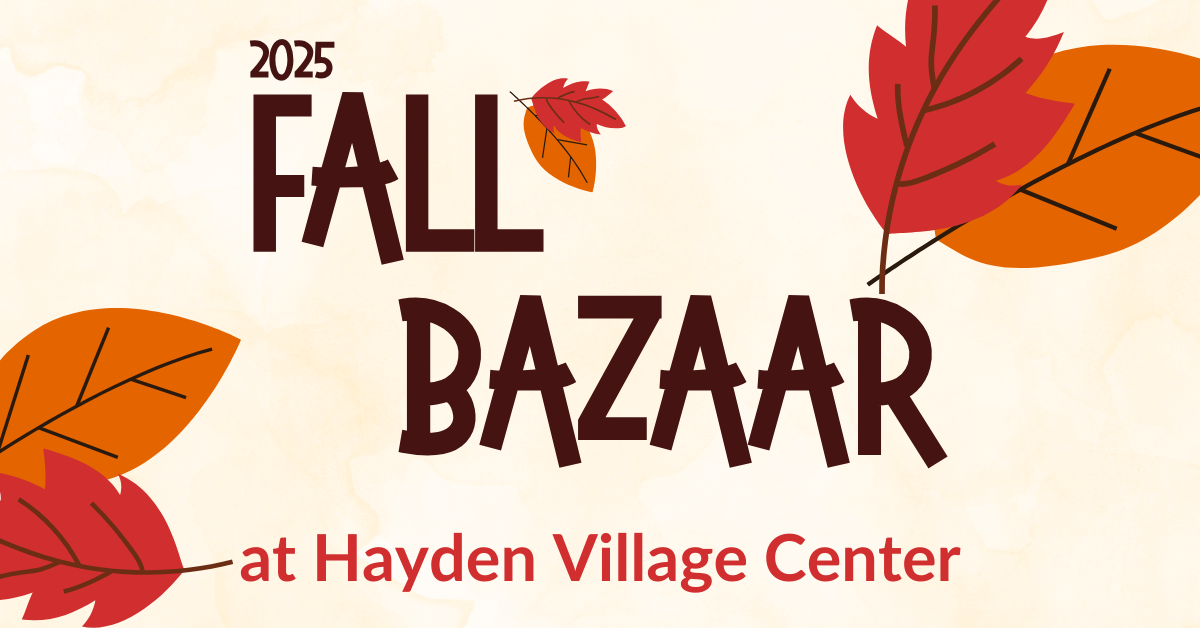 Header image Hayden's 2025 Fall Bazaar