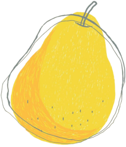 yellow pear illustration